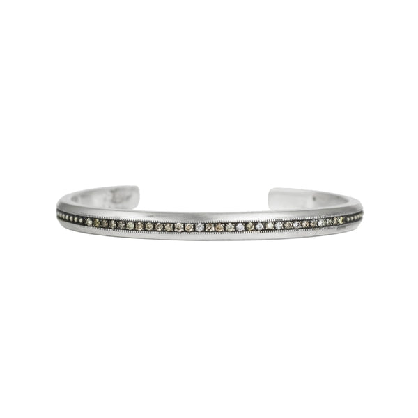 Silver Cuff Bracelet with Vintage Flower Pattern – HANNI